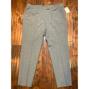 Lafayette 148 Irving Heather Gray Wool Blend Dress Pants, Size 16